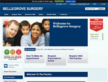 Tablet Screenshot of bellegrovesurgery.co.uk